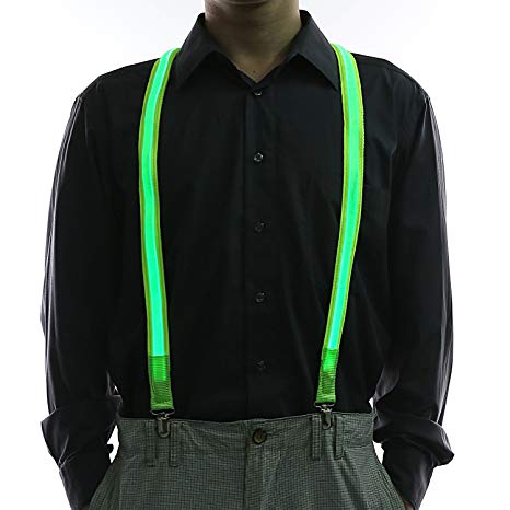 Glovion LED Light Up Illumination Suspenders for Party Favor