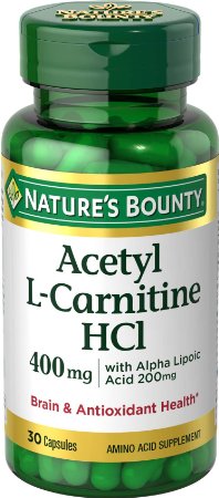 Natures Bounty L-Carnitine 400 mg and ALA 200 mg 30 Capsules