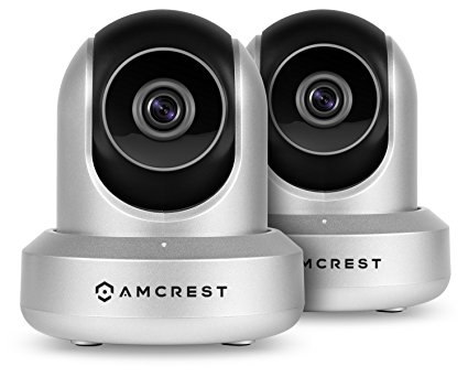 2-Pack Amcrest ProHD 1080P WiFi Wireless IP Security Camera - 1080P (1920TVL), IP2M-841 (Silver)