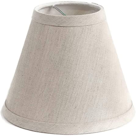 Urbanest Chandelier Pure Linen Shade, Oatmeal, 3" x 6" x 5", Clip On