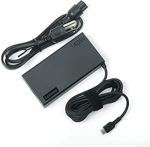 Lenovo Legion Laptop Charger Slim 140W Watt USB Type C(USB-C) AC Power Adapter - IdeaPad Pro 5,Legion 9,Yoga Pro 7 Pro 9,Y9000P R9000P Y7000P R7000P, black, ADL140YDC3A