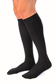 JOBST forMen Casual 20-30 mmHg Knee High Compression Socks, Black, X-Large