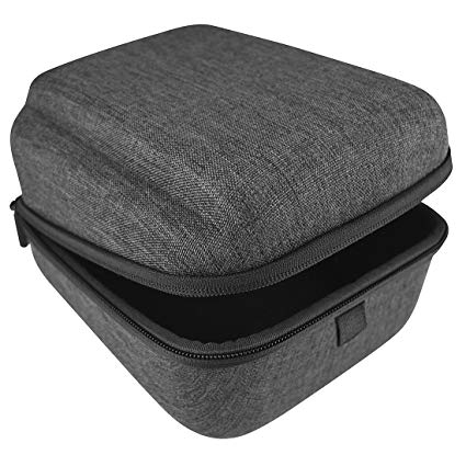 Headphones Case for Audio-Technica ATH-M50X, ATH-M50S, ATH-M50, ATH-M40X, ATH-M40FS, ATH-M35, ATH-M30, Sony MDR-7506, MDR-V6 and More / Hard Carrying Case / Headset Travel Bag (Black Fabric)