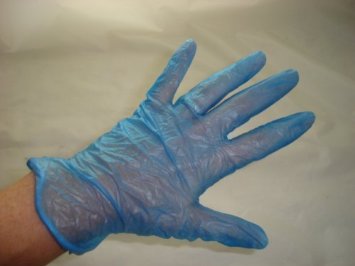 100 x Vinyl Disposable Gloves, LARGE NON-Powdered Blue (free P&P on all products)