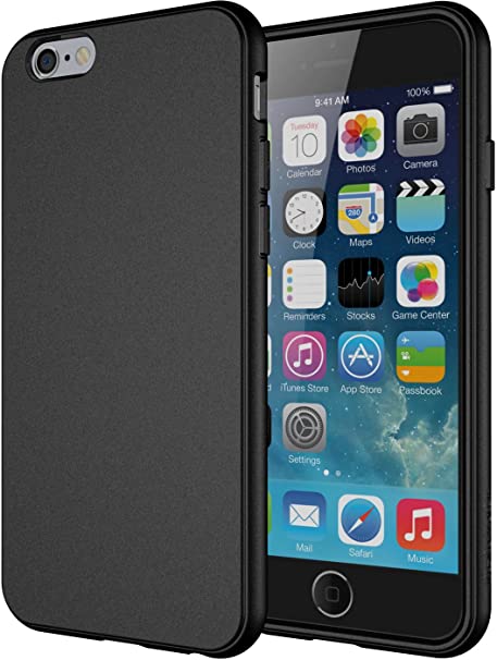 iPhone 6s Case, Diztronic Full Matte Soft Touch Slim-Fit Flexible TPU Case for Apple iPhone 6 & iPhone 6s (4.7") - Black
