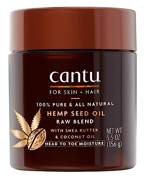 Cantu For Skin   Hair Hemp Seed Oil Raw Blend 5.5 Ounce Jar