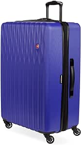 SwissGear 8018 Hardside Expandable Luggage with Spinner Wheels, Blue Violet, Checked-Large 27-Inch