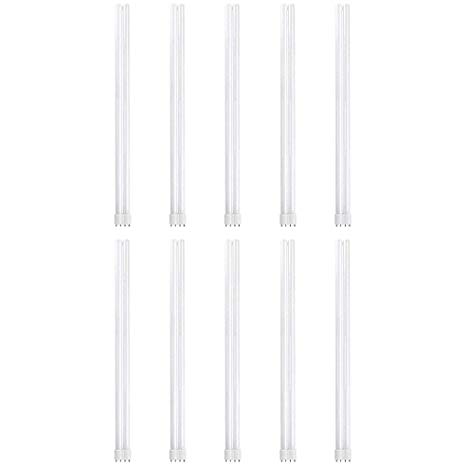 Luxrite LR20470 (10-Pack) PL-L40W/840 40-Watt Twin Tube Compact Fluorescent Light Bulb, Cool White 4100K, 3300 Lumens, 2G11 4-Pin Base