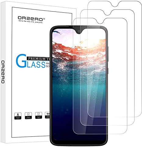 (3 Pack) Orzero for T-Mobile Revvlry Plus (Revvlry  ) Tempered Glass Screen Protector, 2.5D Arc Edges 9 Hardness HD Anti-Scratch Bubble-Free (Lifetime Replacement)