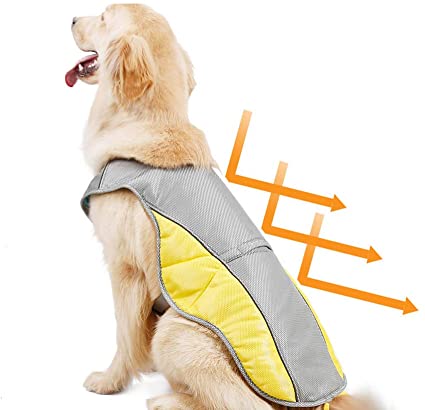 Rantow Dog Cooling Vest Harness Outdoor Puppy Cooler Jacket Reflective Safety Sun-Proof Pet Hunting Coat, Best for Small Medium Large Dogs (XL(Chest 26.8"-32.3"))