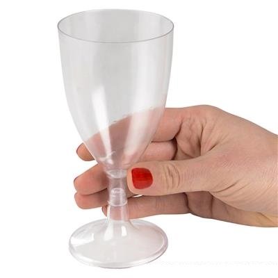 DOMAGRON Plastic Clear Wine Glass (25 Pieces Per Case)