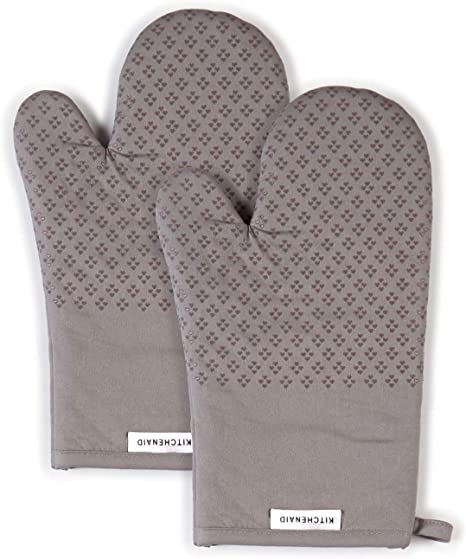 Kitchen Aid Asteroid, Oven Mitts, Gray