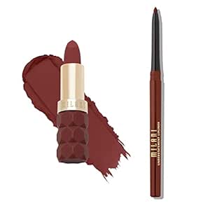 Milani Color Fetish Lipstick and Understatement Lipliner Bundle - Passion & Sienna Style