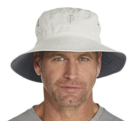 Coolibar UPF 50  Men's Reversible Bucket Hat - Sun Protective