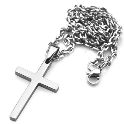 Sirius Jewelry Mens Fashion Gift Cross Stainless Steel Pendant Necklaces with Gift Box