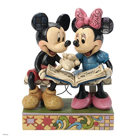 Disney Traditions by Jim Shore 85th Anniversary Mickey and Minnie Mouse Stone Resin Figurine, 6.5”