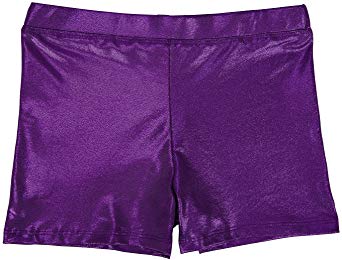 HDE Gymnastics Shorts for Girls Dance Short Glitter Sparkle Tumbling Bottoms