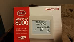 Honeywell TH8110R1008 Vision Pro 8000 Touch Screen Single Stage Thermostat with Red Link Technology