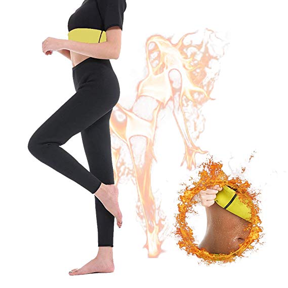 GoldFin Weight Loss Pants Neoprene Sauna Suit for Women High Waist Tummy Control Physical Exercise Yoga Body Shapers BS009