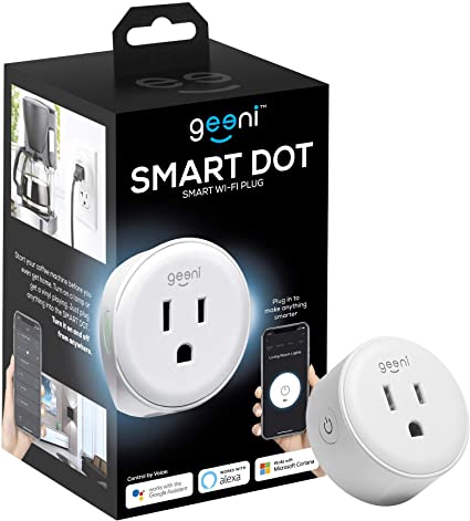 Geeni GN-WW117-199 DOT Smart Outlet Plug, White – No Hub Works with Amazon Alexa Google Assistant Requires 2.4 GHz Wi-Fi