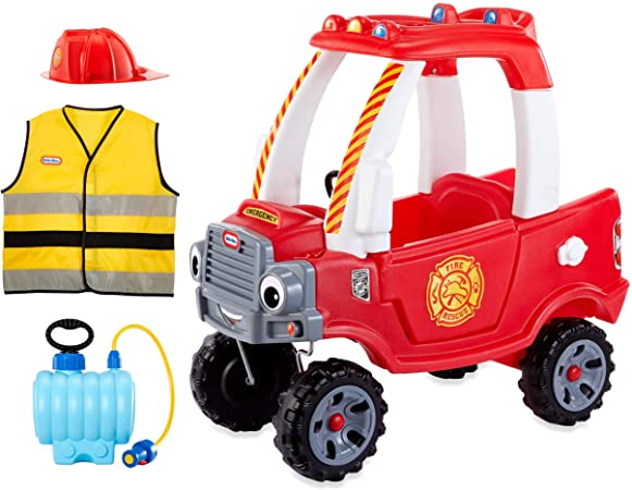 Little Tikes Fire Rescue Cozy Truck Themed Role Play Ride-On Toy, Multicolor