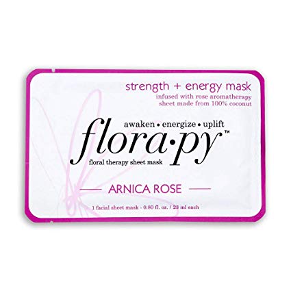 Florapy Beauty Strength   Energy Sheet Aromatherapy Mask, Arnica Rose, 1 Count