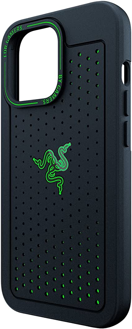 Razer Arctech for iPhone 13 Pro Case: Extra Ventilation Channels - Thermplastic Elastomer Reinforced Corners - Tactile Side Buttons - Compatible with Wireless Chargers and 5G