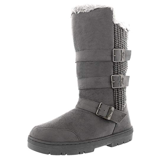 Holly Womens Triple Buckle Waterproof Winter Snow Long Mid Calf Boot