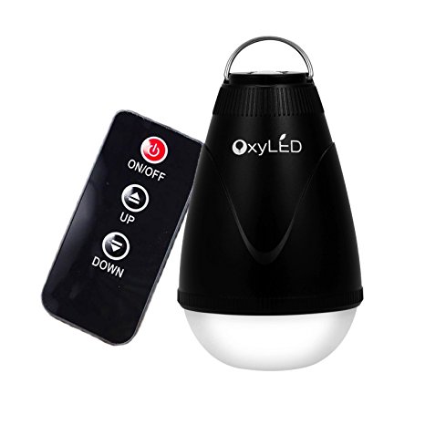 OxyLED Mini Portable LED Lantern, 5 Lighting Modes Dimmable Handheld Size Lamp for Outdoor Sports Camping, Tent Light, Wireless Remote Control, USB Rechargeable, Water Resistant