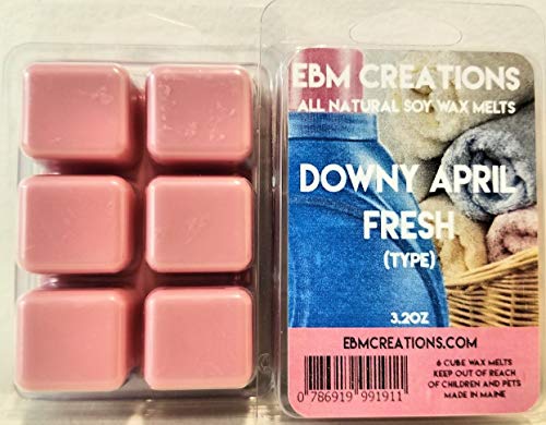 Downy April Fresh (Type) - Scented All Natural Soy Wax Melts - 6 Cube Clamshell 3.2oz Highly Scented!