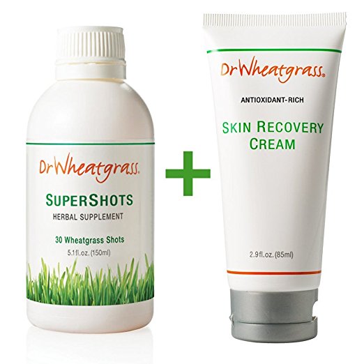 A Set of Dr Wheatgrass Supershots & Antioxidant Recovery Cream (Best Fissure Treatment)