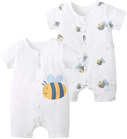 pureborn Baby Boys Cotton Romper Summer Clothes Sailor Beach Outfit 0-24 Months