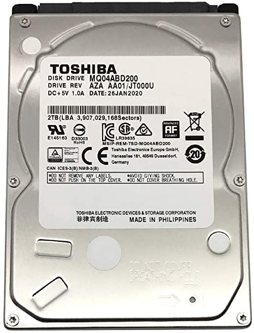 Toshiba 2TB 5400RPM 128MB Cache SATA 6.0Gb/s 2.5inch PS4 Gaming Hard Drive - 3 Year Warranty