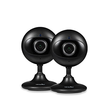 Wansview Home Security Camera, 720P WiFi Wireless IP Camera for Baby /Elder/ Pet/Nanny Monitor Two-Way Audio & Night Vision K2- 2 packs (Black)
