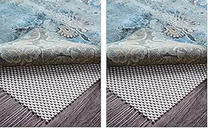 Veken Non Slip Under Rug Gripper Pads for Hardwood and Tile Floors, Keep Area Rugs in Place, Thick Anti Skid Mats (Pack of 2)