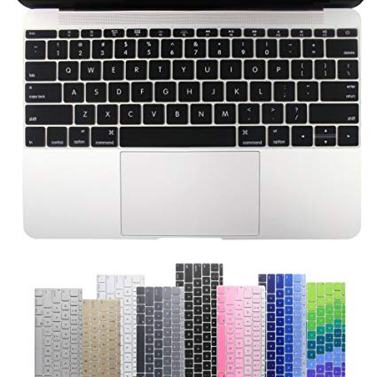 All-inside Black Keyboard Skin for Macbook 12" A1534 and new MacBook 13" without Multi-Touch Bar A1708