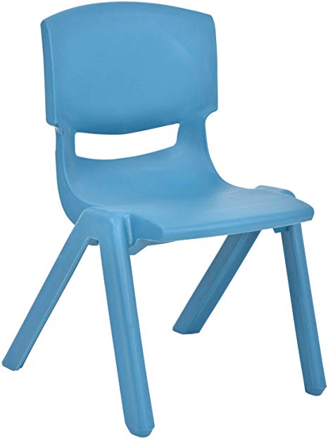 JOON Stackable Plastic Kids Learning Chairs, 20.5x12.75X11 Inches, The Perfect Chair for Playrooms, Schools, Daycares and Home (Sky Blue)