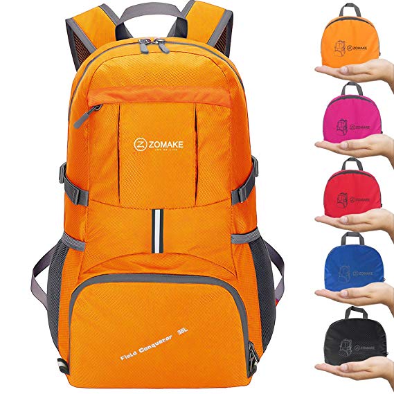 ZOMAKE Ultra Lightweight Hiking Backpack, 35L Packable Water Resistant Travel Backpack Foldable Daypack Outdoor Camping