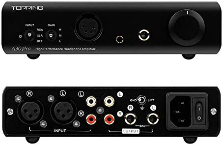 Topping A30 Pro NFCA Headphone Amplifier OPA1656 4PIN XLR 4.4MM 6.35MM Output Balanced Input Amplifier (Black)