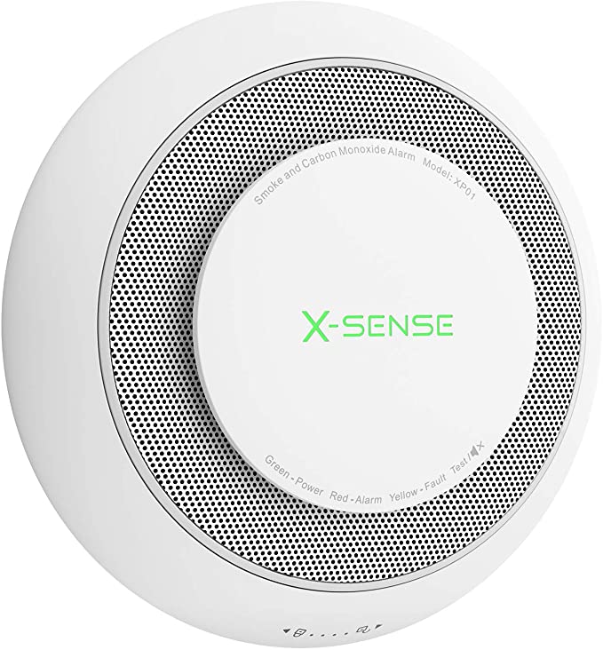 X-Sense 10-Year Battery Combination Smoke and Carbon Monoxide Detector Alarm with Large Silence Button, XP01