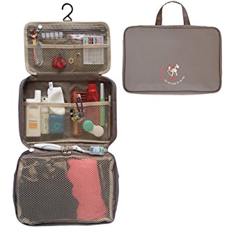 Travel Hanging Toiletry Bag for Cosmetic Makeup Dopp Shaving Kit Organizer Cubes