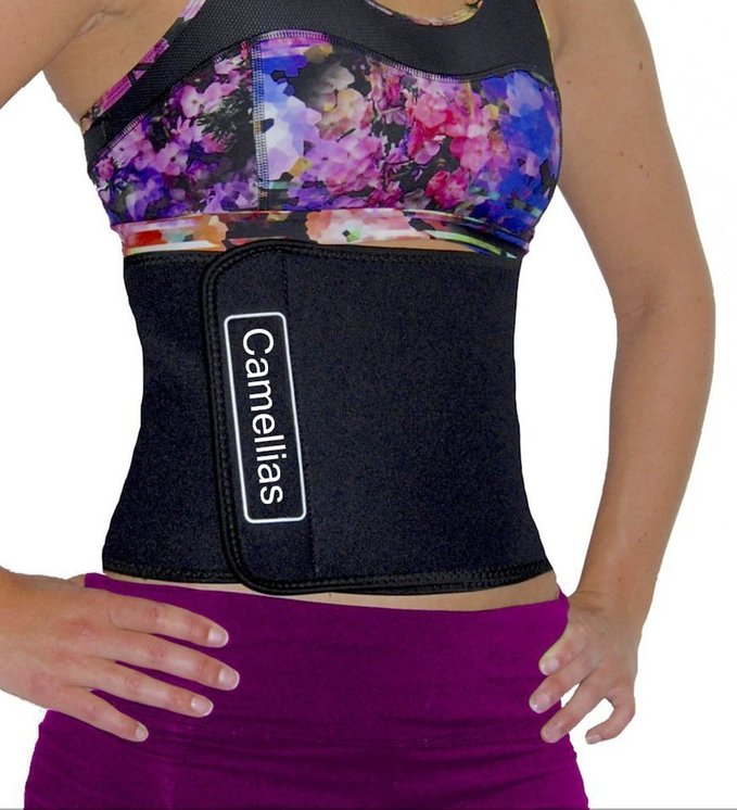 Camellias Adjustable Waist Trimmer Belt Back Support Weight Loss Belt for Men Women