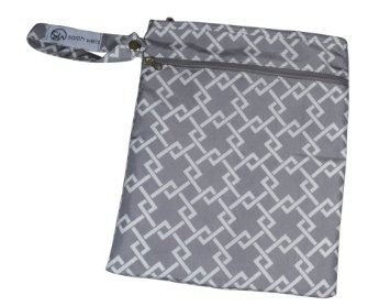 The Original Pumparoo for Breast Pump Parts, Wet Dry Bag with Staging Mat By Sarah Wells (Gray)