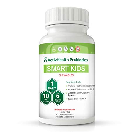 Organic Kids Probiotics - Best Tablet for Kids with Allergies, 6 Billion CFUs, Dr Formulated Toddler Formula, Scientifically Verified & Tested Strains, Boost Your Child's Immunity