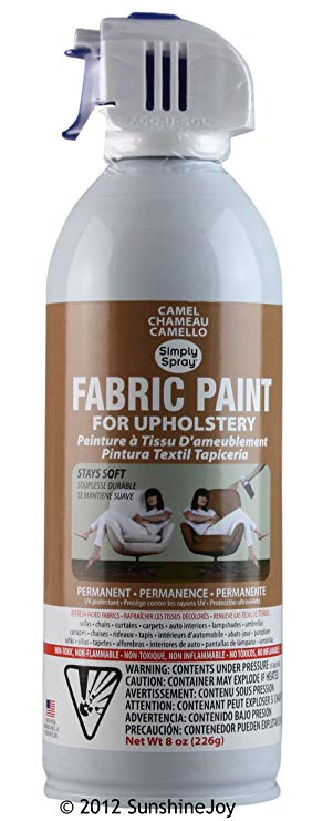 Simply Spray Upholstery Fabric Spray Paint 8 Oz Can - CAMEL BROWN