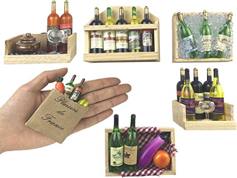 Fridge Magnets, Wine Bottles Series Refrigerator Magnets,Set of 6, Door Magnets, Wall Magnets