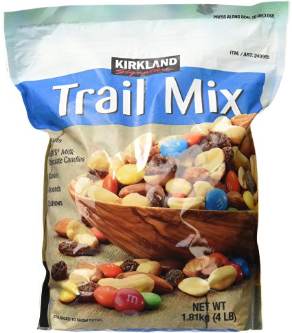 Signature Trail Mix, Peanuts, M and M Candies, Raisins, Almonds and Cashews, 4 Pound