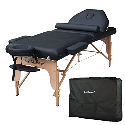 77" Long 30" Wide 4" Pad Massage Table with Free Carry Case and Bolster