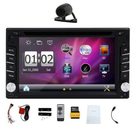 New Arrival Upgarde Version  800MHZ CPU  2 Din Bluetooth GPS Navigation Radio 62 Inch Car DVD Player Stereo Autoradio In Dash Headunit Car Video Player