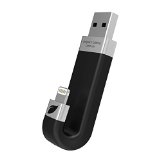 Leef iBridge 64GB Mobile Memory iOS USB Flash Drive with Lightening Connector for Apple Black